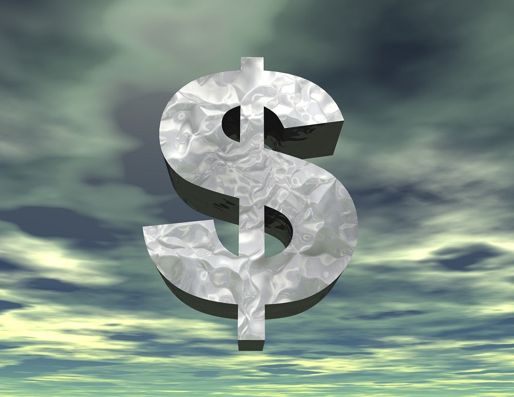 digital visualization of a dollar symbol