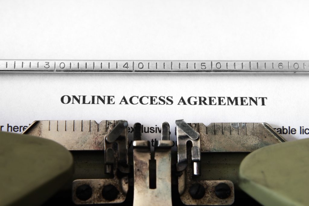 Online access agreement